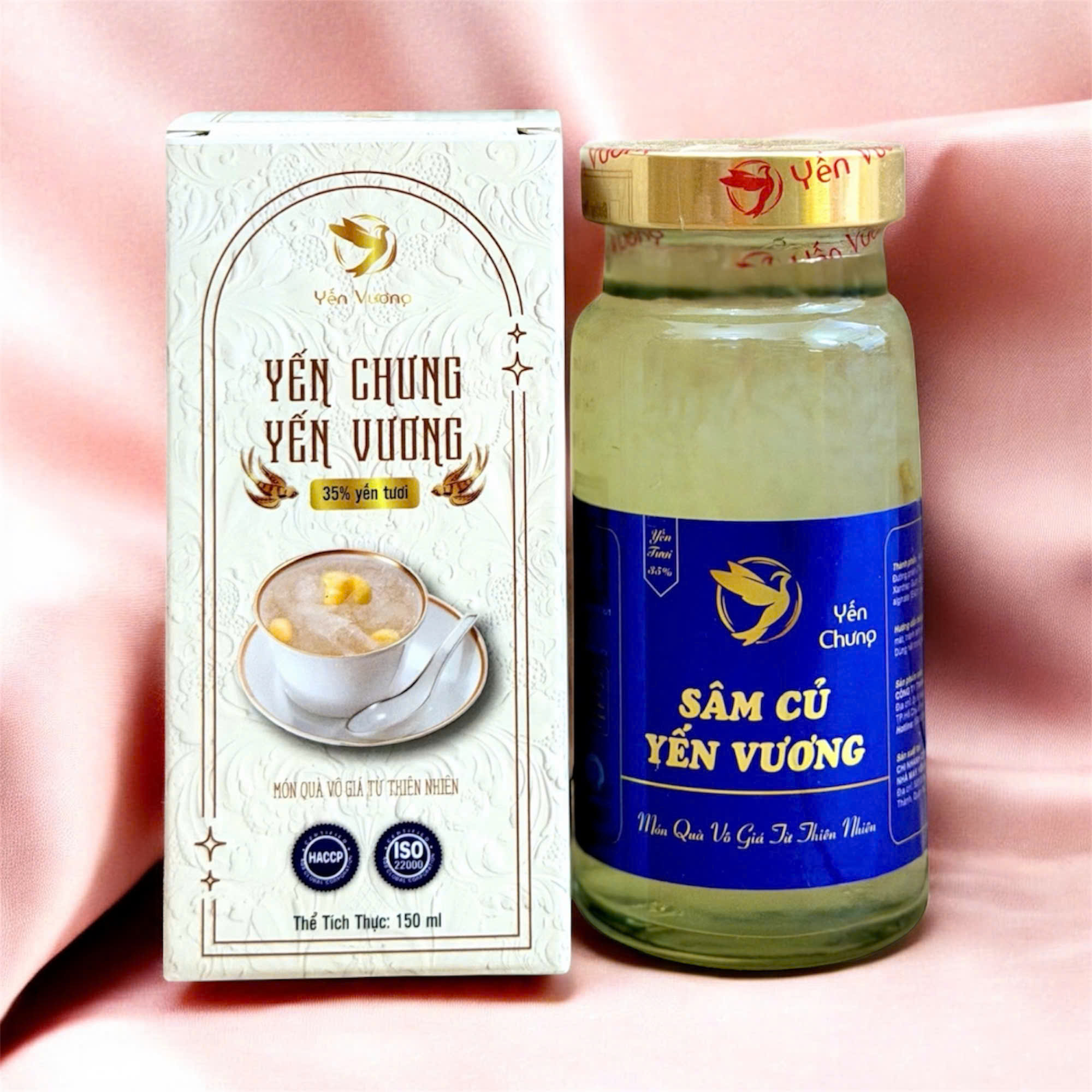 Hũ yến Vương 140ml có hộp Sâm Củ